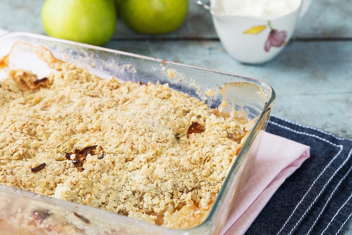 Apple Rhubarb or Berry Crumble