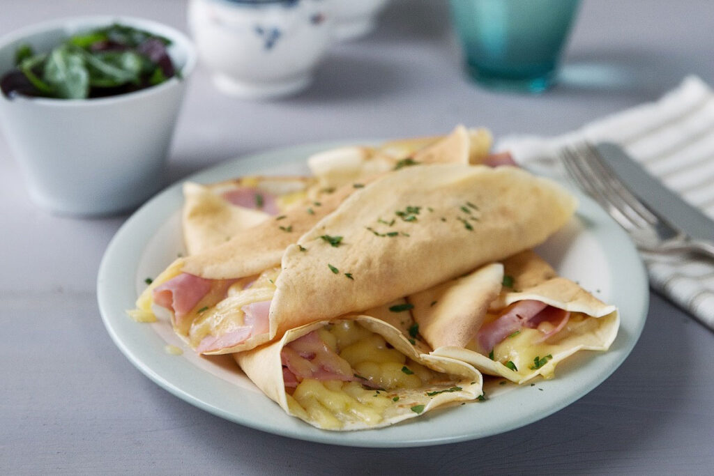 Ham & Cheese Savoury Pancakes