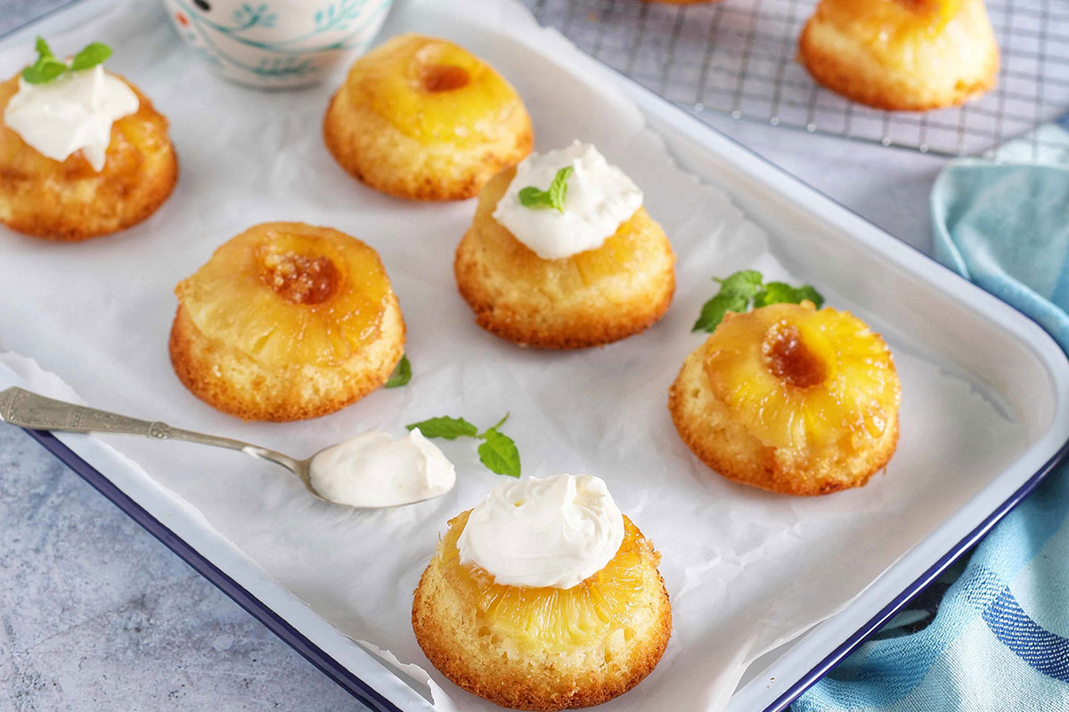 Mini Pineapple Upside Down Cakes