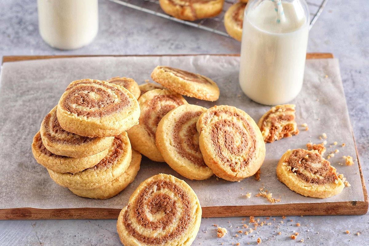 Mocha Pinwheel Cookies