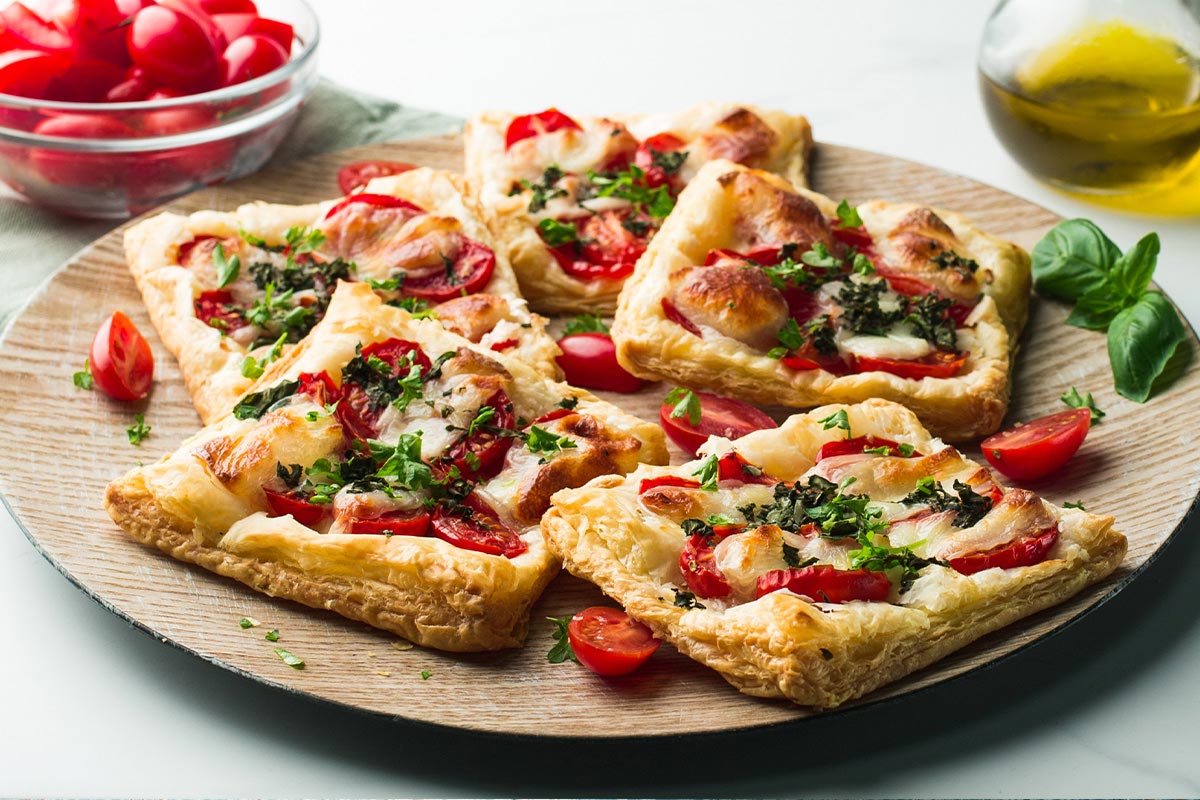 Mozzarella & Tomato Tarts