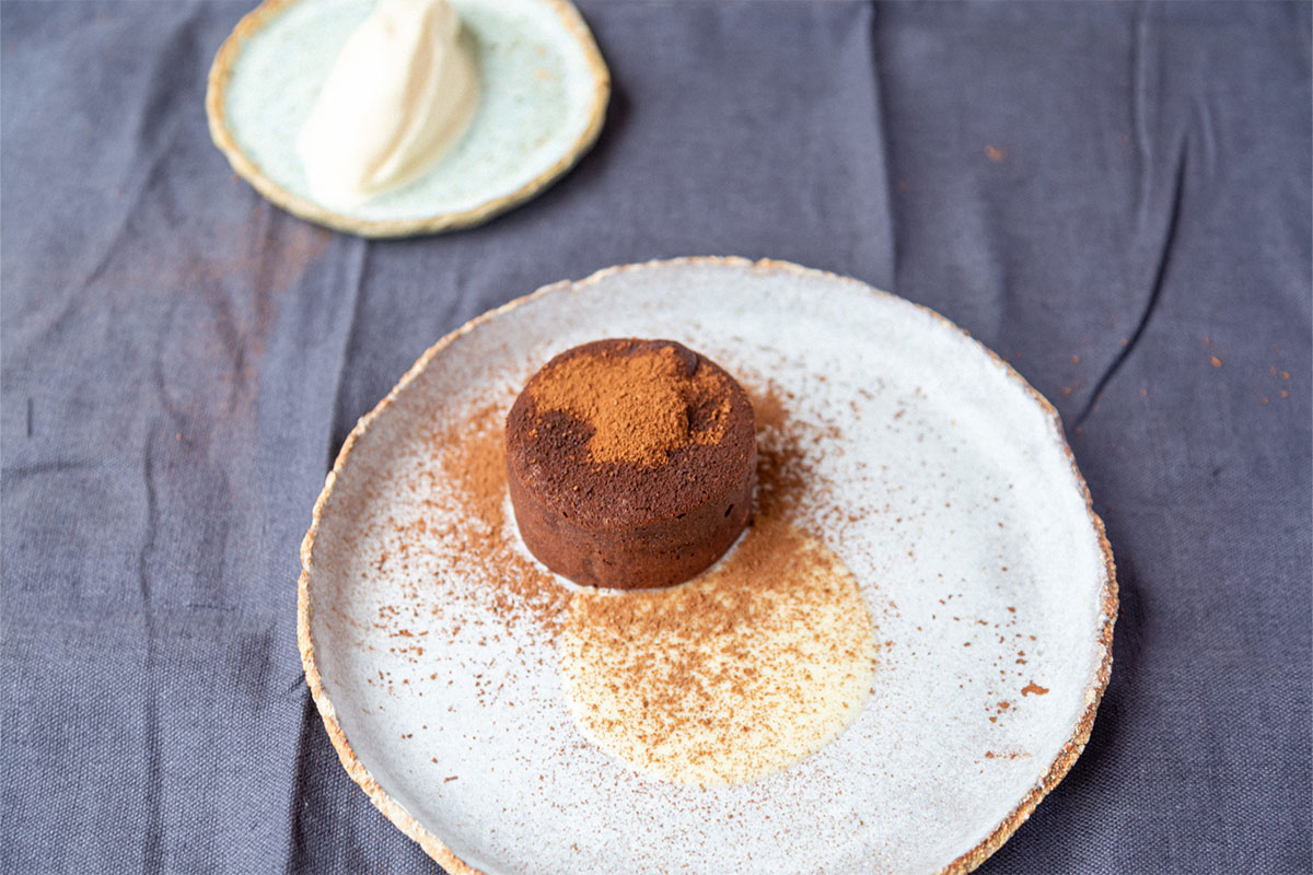 Dark and White Chocolate Fondant