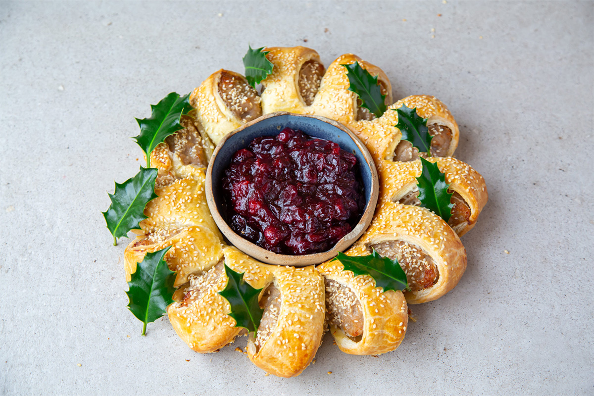 Sausage Roll Wreath