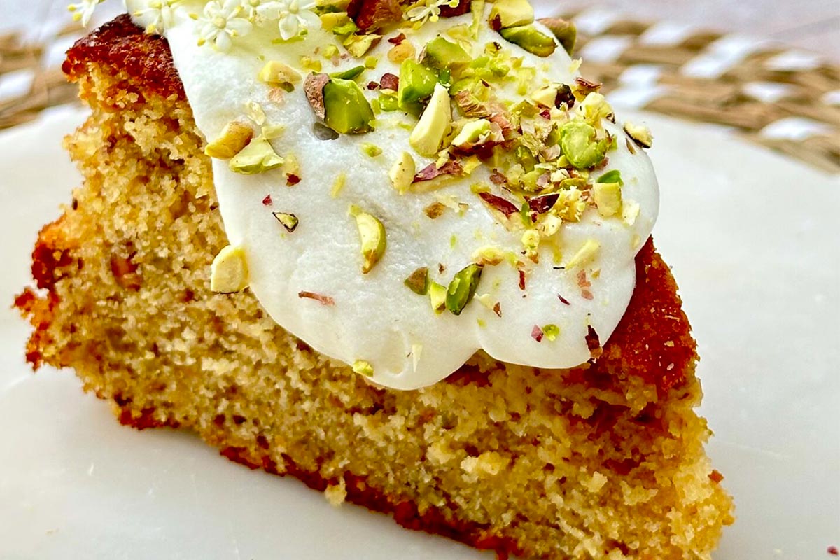 Elderflower & Pistachio Cake