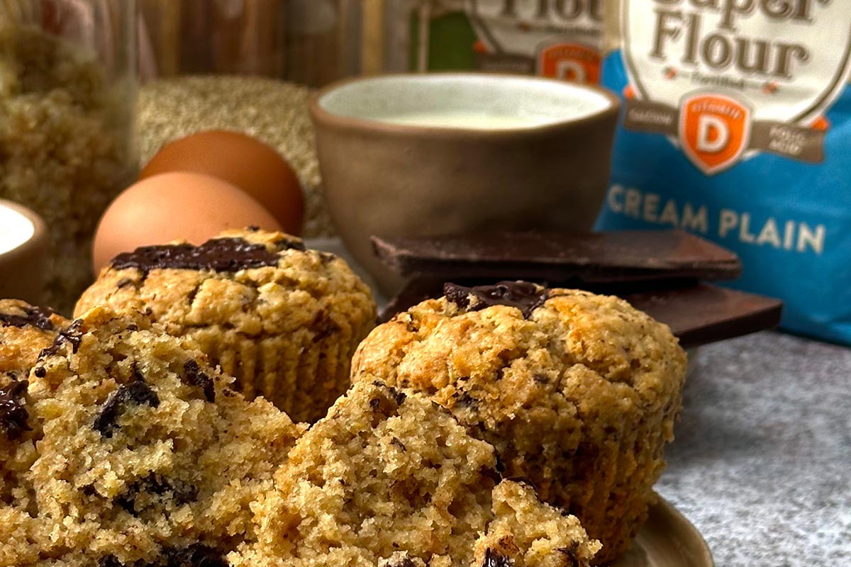 Chocolate Tahini & Quinoa Supper Muffins