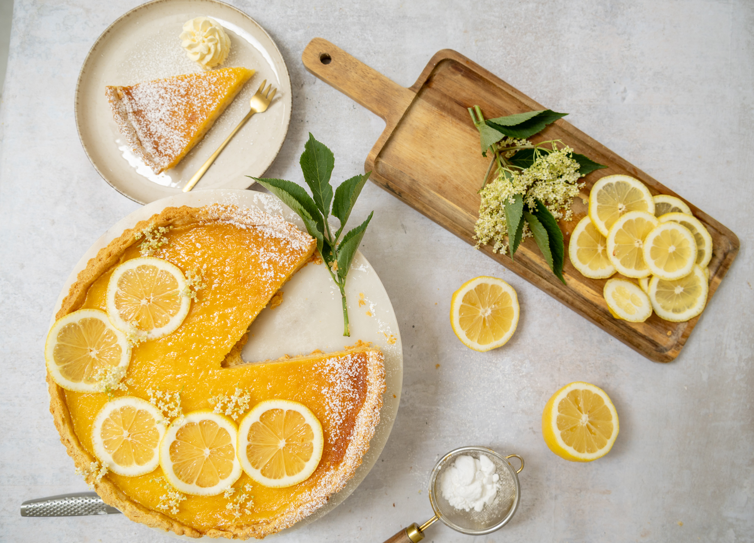 Lemon & Elderflower Tart